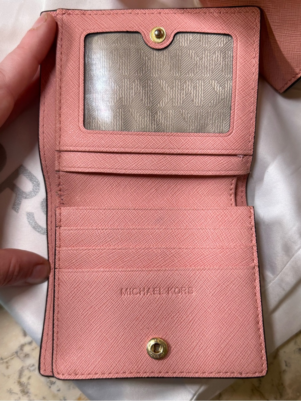 Michael Kors Pink Leather Tote with Crossbody Strap- and wallet - Picture 7 of 16
